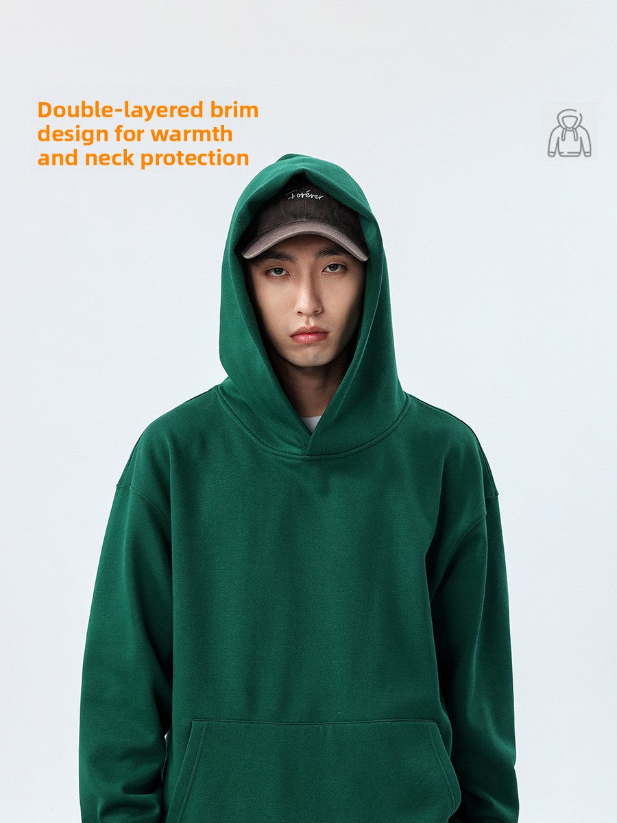 Heavyweight pullover hoodie for men