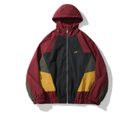 Casual Loose Fit Patchwork Men's Jacket